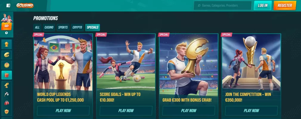 Golisimo Casino Bonus bis zu 2.500 Euro und 300 Freispiele